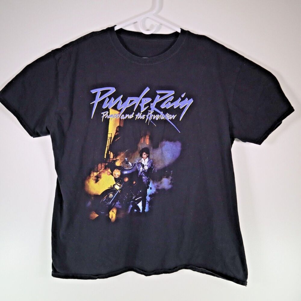 Prince Shirt Size Extra Large Black Short Sleeve Purple Rain Album Tshirt